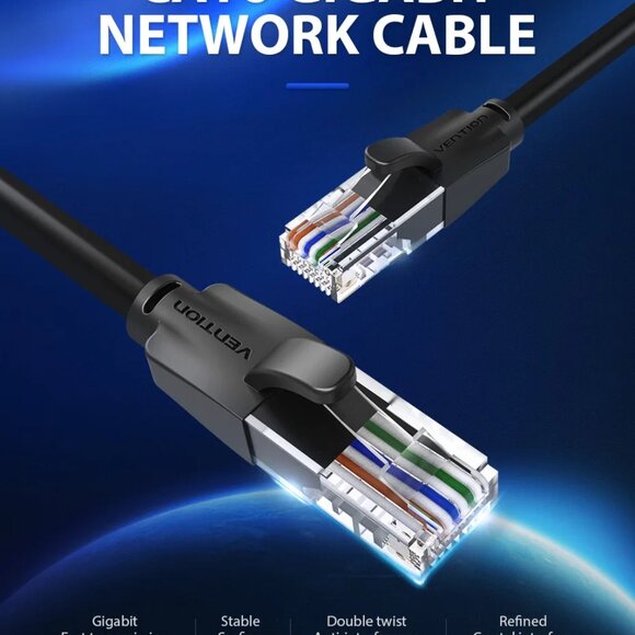 Vention Cat6 Ethernet Cable rj45 Lan Cable CAT 6 Network Patch Cable for Laptop - Picture 6 of 12